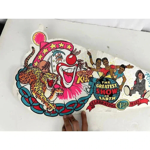 VTG Ringling Bros & Barnum Bailey Circus Flag GREATEST SHOW ON EARTH 125 Yrs - Picture 11 of 12